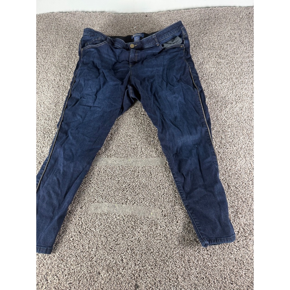 Democracy Absolution Dark‎ Wash Skinny Jeans Womens 20W Indigo Stretch Denim